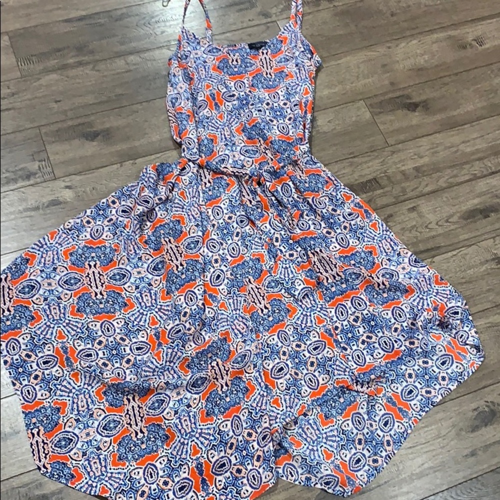 The limited blue/peach spaghetti strap dress